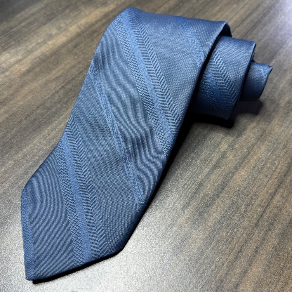 Ketch‎ Blue Striped Necktie Business Casual Professional Career Wear